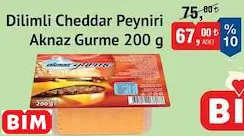 AKNAZ GURME DİLİMLİ CHEDDAR PEYNİRİ 200 G